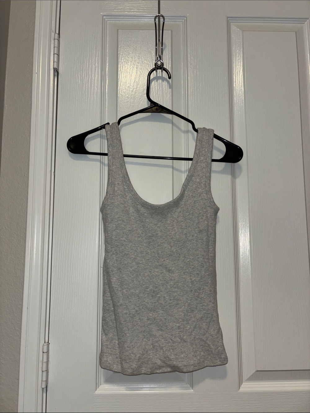 aerie Light Gray Scoop Neck Tank Top